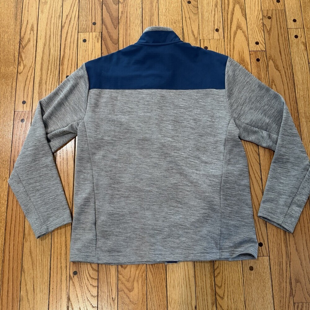Mens Orvis Bonded Mesh Full Zip Jacket - Light Gray & Blue - Sz. M Pockets - Picture 3 of 13